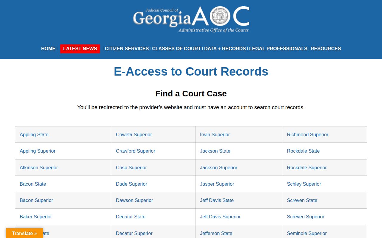 Habersham County 72 hour release list court record route