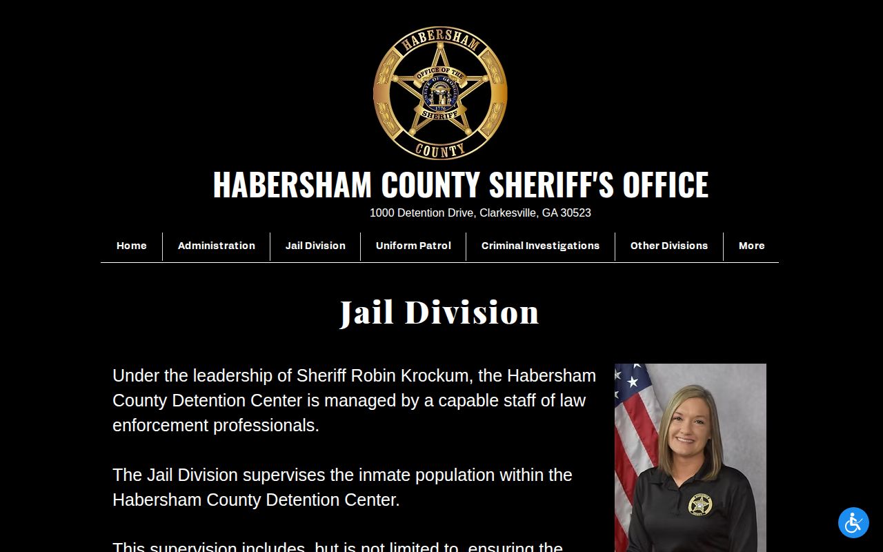 Habersham County Detention Center release and overflow information