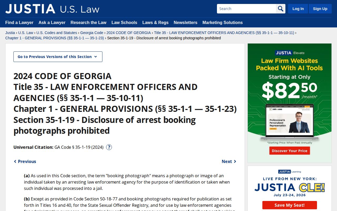 Georgia booking photograph law for Habersham released inmate photos