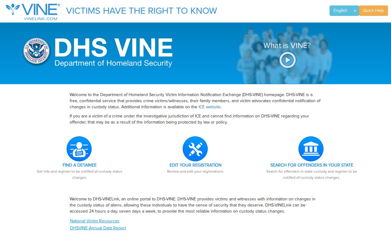 Habersham County VINELink release check landing page